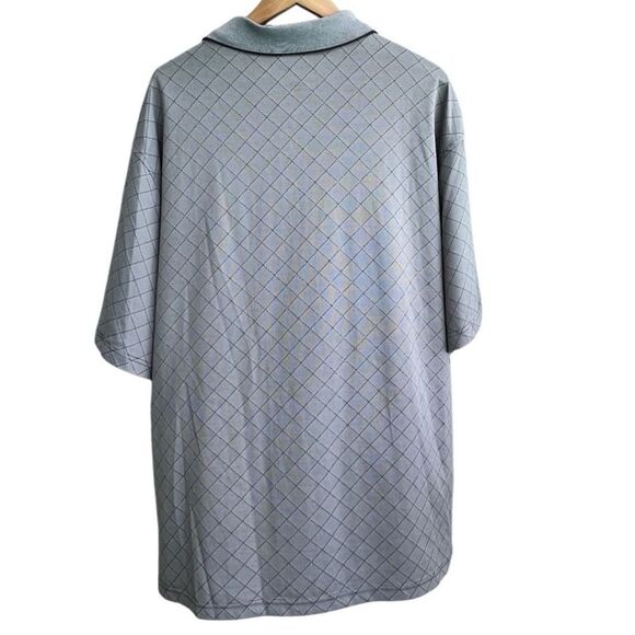 Roundtree & Yorke Performance Polo Shirt Gray Diamond 3XB - Picture 4 of 11